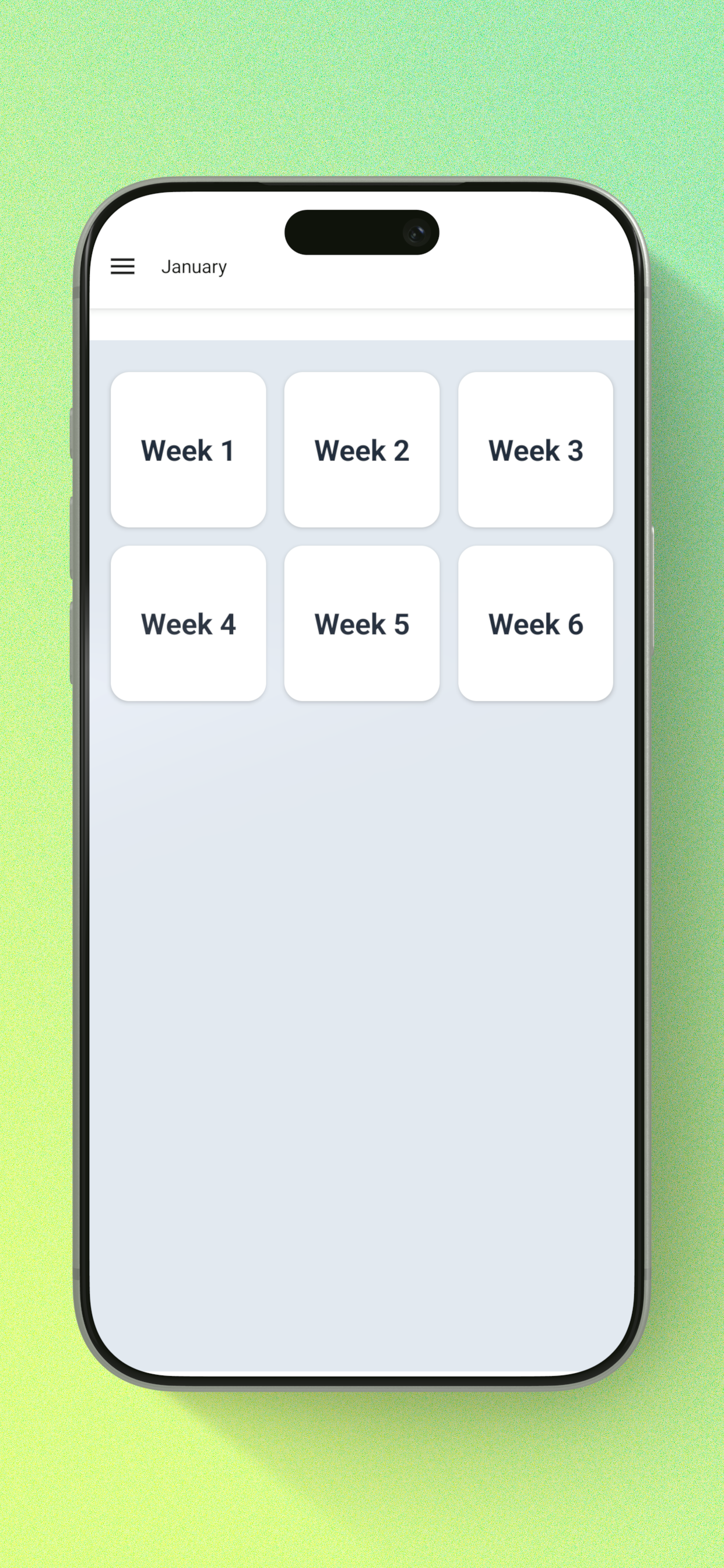 月間スケジュール画面